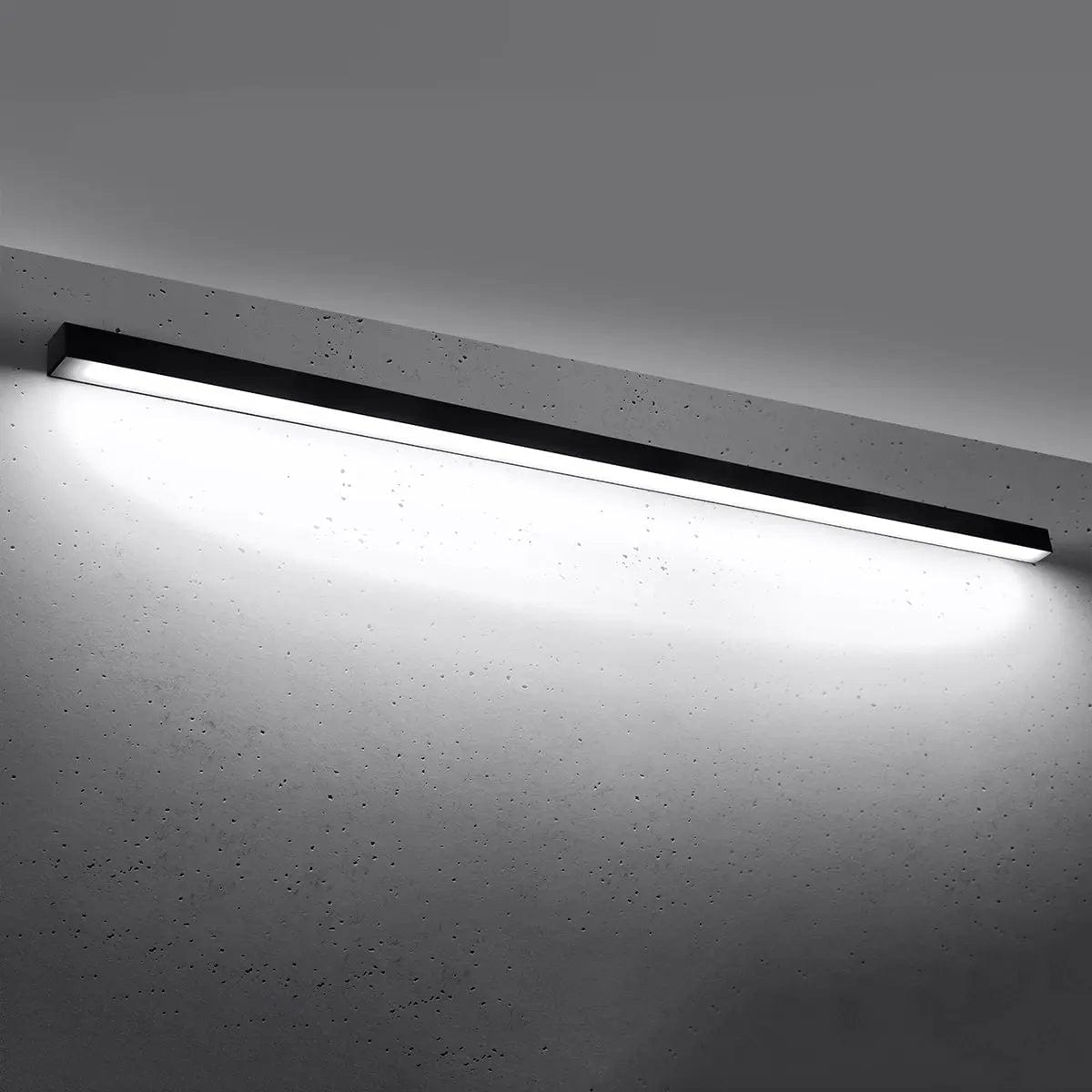 Sollux Lighting PINNE 200 Black Wall Lamp - Minimalist Modern Design - High CRI LED for Vibrant Colors - Flicker-Free & Eye-Friendly - Energy Efficient with 5-Year Warranty