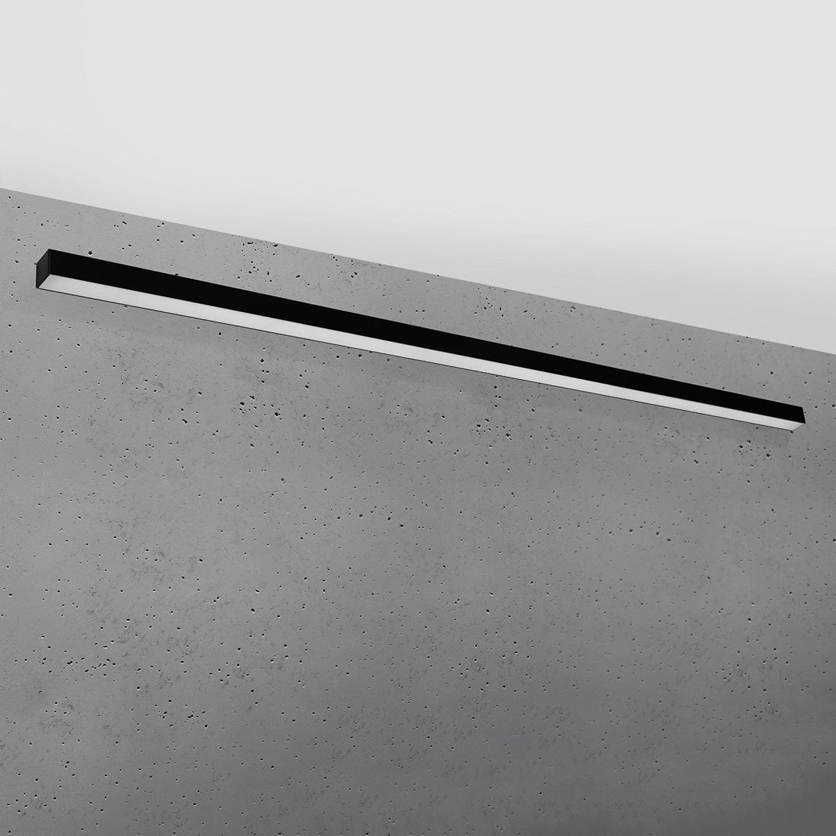 Sollux Lighting PINNE 200 Black Wall Lamp - Minimalist Modern Design - High CRI LED for Vibrant Colors - Flicker-Free & Eye-Friendly - Energy Efficient with 5-Year Warranty