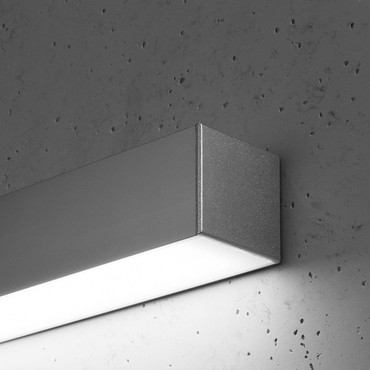 Sollux Lighting PINNE 200 Grey Wall Lamp - Minimalist Design - High CRI LED for Vibrant Colors - Flicker-Free & Eye-Friendly - Energy Efficient with 5-Year Warranty