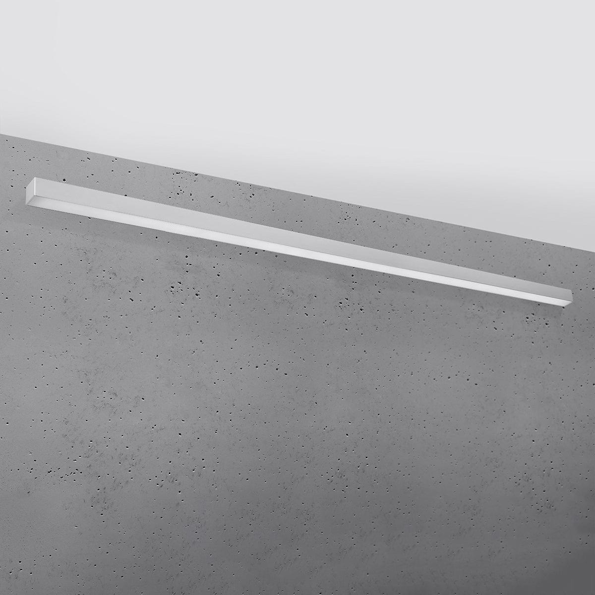 Sollux Lighting PINNE 200 Grey Wall Lamp - Minimalist Design - High CRI LED for Vibrant Colors - Flicker-Free & Eye-Friendly - Energy Efficient with 5-Year Warranty