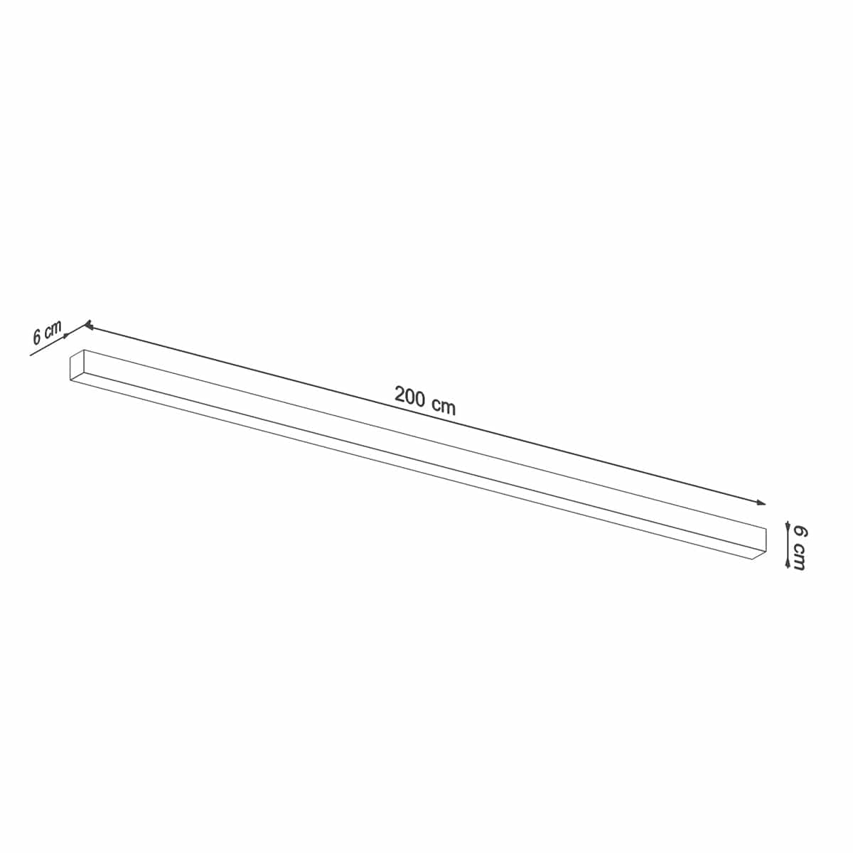 Sollux Lighting PINNE 200 Grey Wall Lamp - Minimalist Design - High CRI LED for Vibrant Colors - Flicker-Free & Eye-Friendly - Energy Efficient with 5-Year Warranty