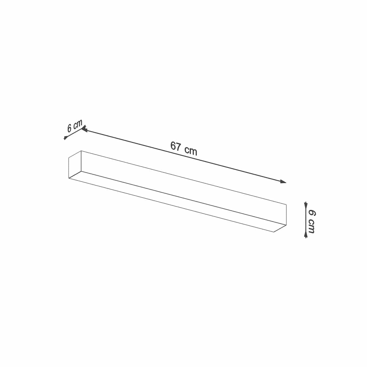 Sollux Lighting Pinne 67 Grey Ceiling Lamp - Sleek Minimalist Design - Flicker-Free LED - CRI 85+ - Energy Efficient - Long-Lasting Durability - 5-Year Warranty