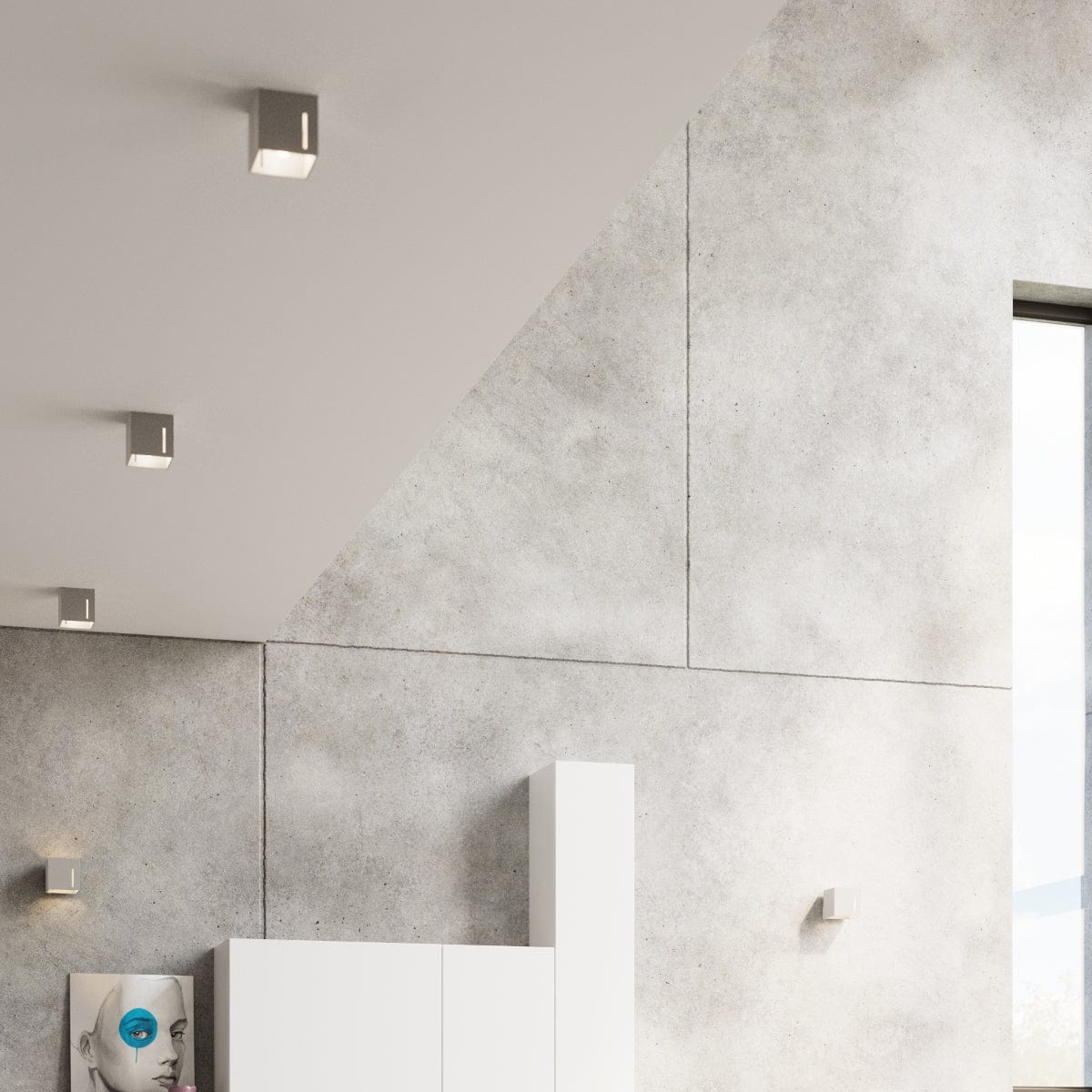 Sollux Lighting PIXAR Ceiling Light - Grey - Modern Aluminum Design - Perforated Shade - Replaceable G9 Bulbs - Futuristic Lighting - Easy Surface Mounting