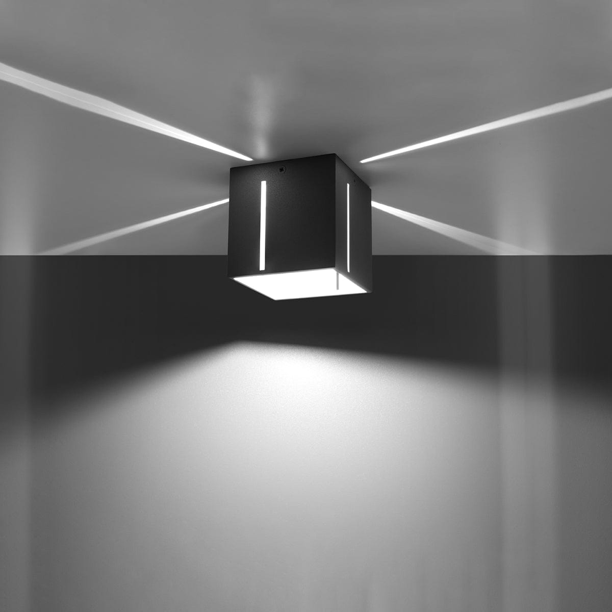 Sollux Lighting PIXAR Ceiling Light - Grey - Modern Aluminum Design - Perforated Shade - Replaceable G9 Bulbs - Futuristic Lighting - Easy Surface Mounting