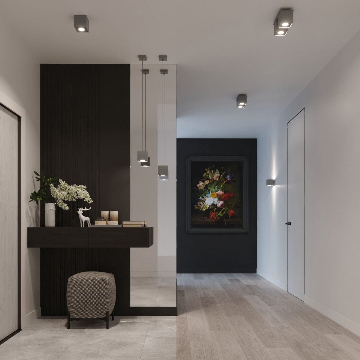 Sollux Lighting Quad Gray Aluminum Ceiling Lamp - Modern Style - Adjustable Lighting - LED Compatible