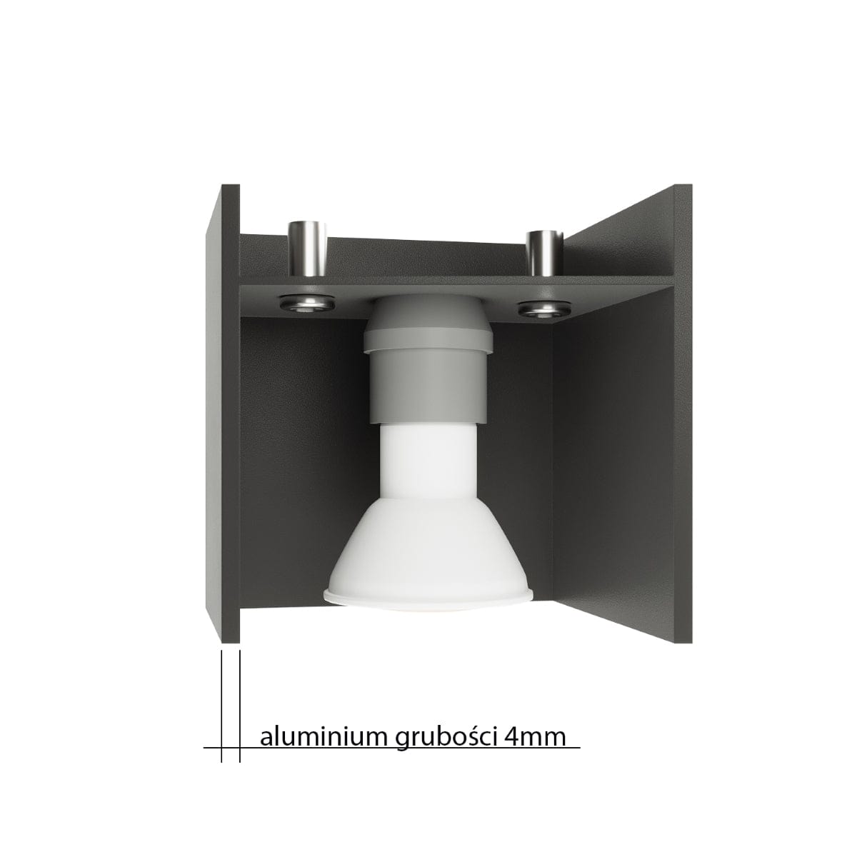 Sollux Lighting Quad Gray Aluminum Ceiling Lamp - Modern Style - Adjustable Lighting - LED Compatible
