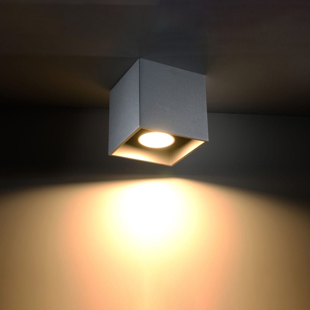Sollux Lighting Quad Gray Aluminum Ceiling Lamp - Modern Style - Adjustable Lighting - LED Compatible