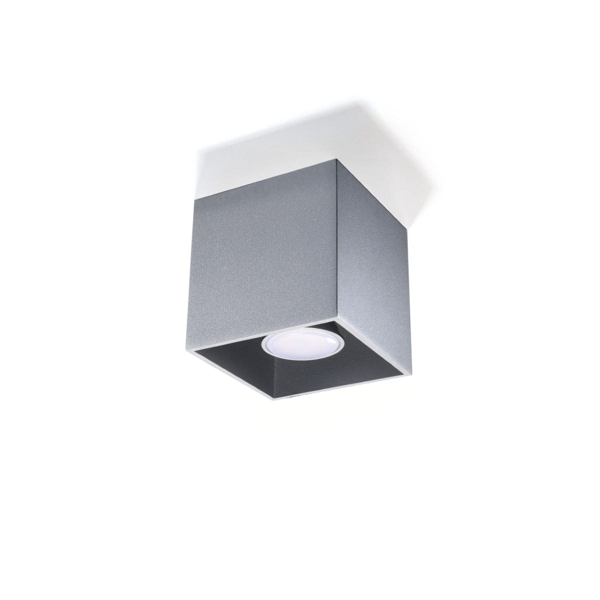 Sollux Lighting Quad Gray Aluminum Ceiling Lamp - Modern Style - Adjustable Lighting - LED Compatible