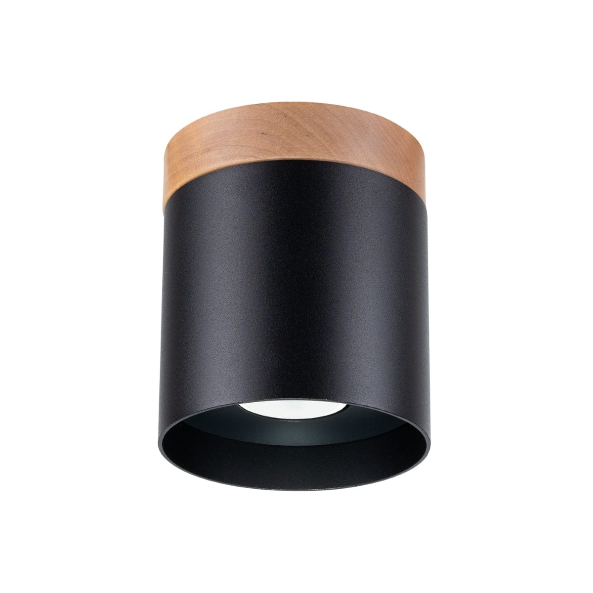 Sollux Lighting RIF Ceiling Lamp Black - Elegant Design - Natural Wood Finish - Soft LED Light - Energy Efficient - Ideal for Living Room and Office