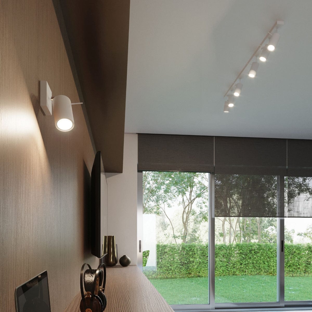 Sollux Lighting Ring Modern Spotlight - Adjustable GU10 Steel Light - White - 8x16x8 cm