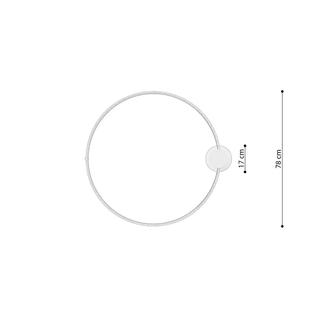 Sollux Lighting RIO 78 Ceiling Lamp Black 3000K - Unique Circular Design - High CRI LED - Flicker-Free Light - High Efficiency - Durable and Long-Lasting