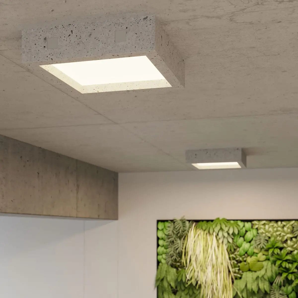 Sollux Lighting RIZA Concrete Ceiling Lamp – Modern Minimalist Design – Geometric Shape – Perfect for Industrial, Loft & Scandinavian Interiors – Elegant & Durable Lighting