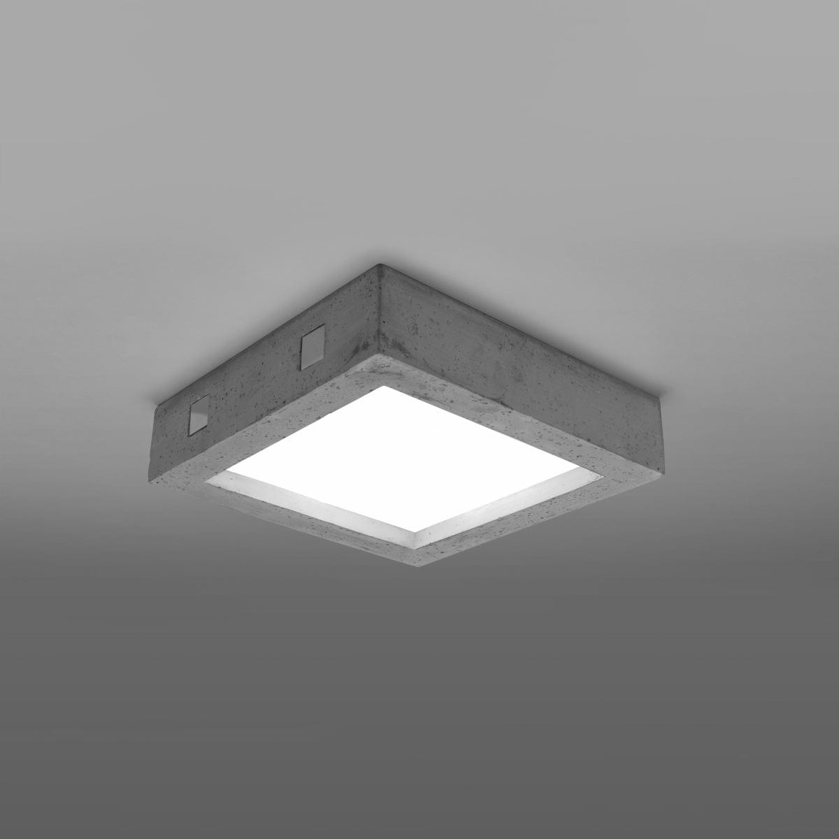 Sollux Lighting RIZA Concrete Ceiling Lamp – Modern Minimalist Design – Geometric Shape – Perfect for Industrial, Loft & Scandinavian Interiors – Elegant & Durable Lighting