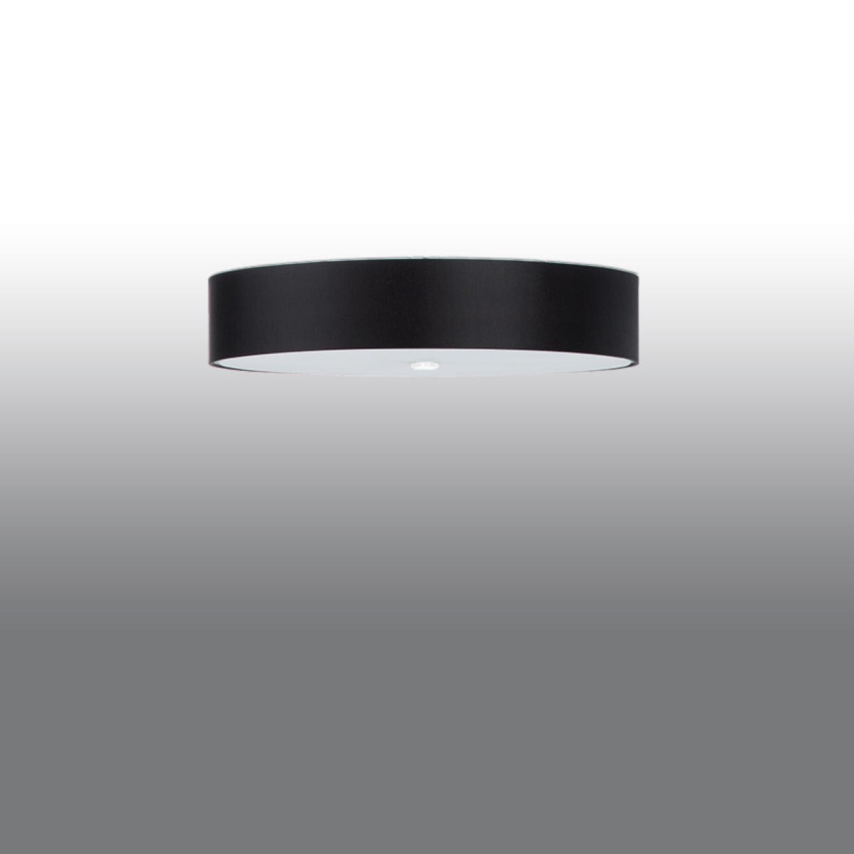 Sollux Lighting SKALA Ceiling Light - Black Finish - 70cm Minimalist Design - Steel Glass Fabric - E27 Bulb Compatible - Modern Home Lighting