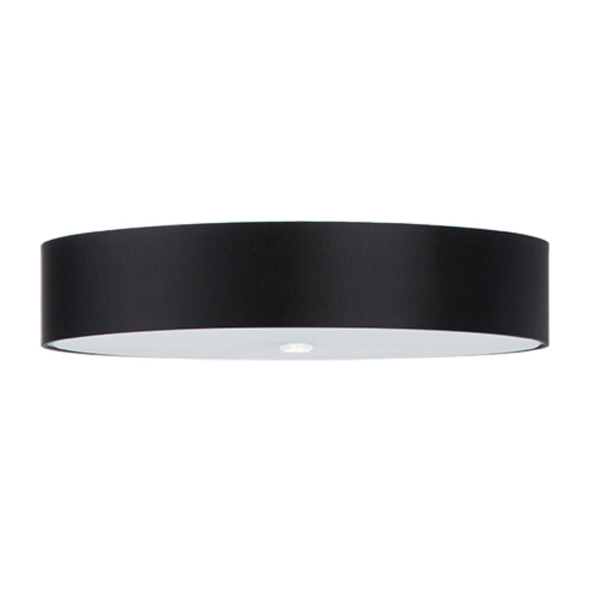 Sollux Lighting SKALA Ceiling Light - Black Finish - 70cm Minimalist Design - Steel Glass Fabric - E27 Bulb Compatible - Modern Home Lighting