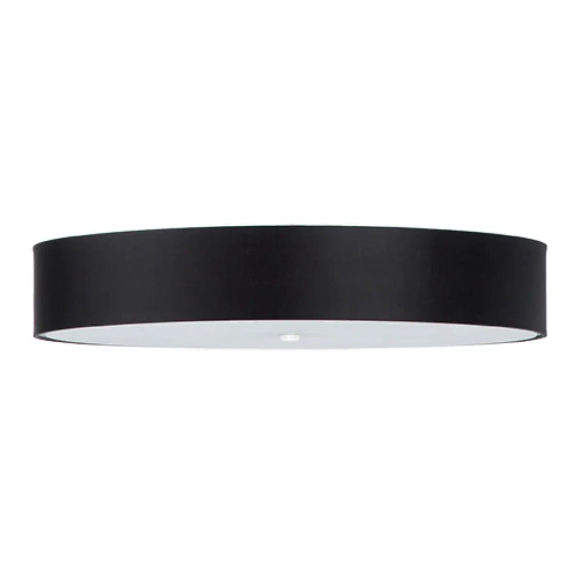 Sollux Lighting SKALA Ceiling Light - Black Finish - 80cm Minimalist Design - Steel Glass Fabric - E27 Bulb Compatible - Modern Home Lighting