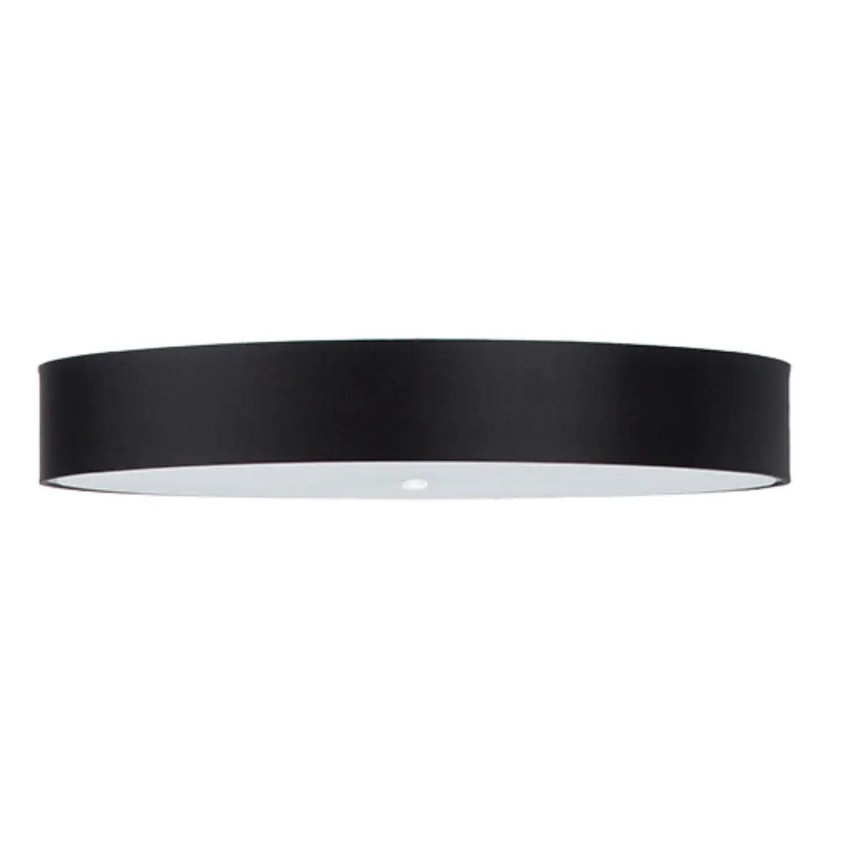 Sollux Lighting SKALA Ceiling Light - Black Finish - 90cm Minimalist Design - Steel Glass Fabric - E27 Bulb Compatible - Modern Home Lighting