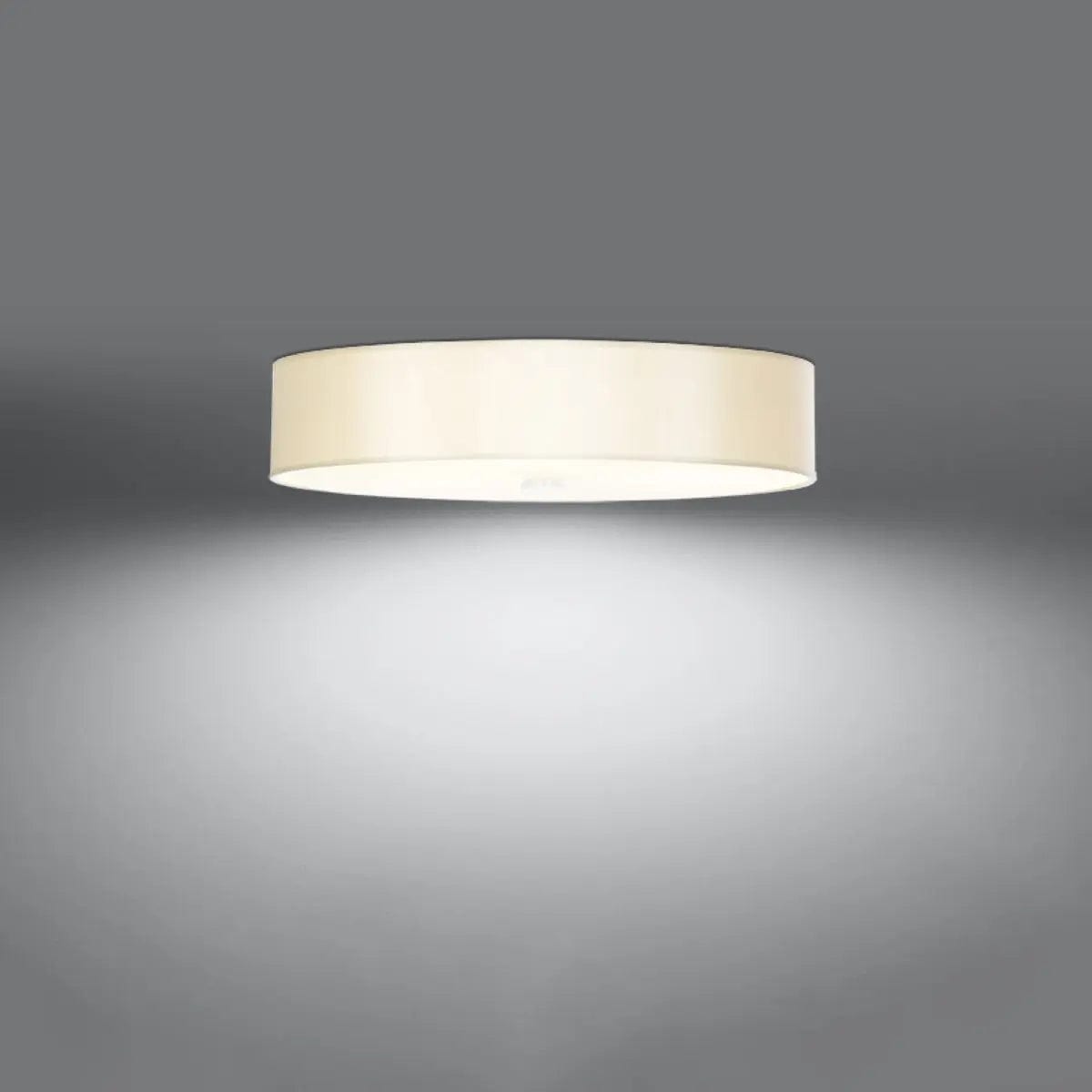 Sollux Lighting SKALA Ceiling Light - White Finish - 70cm Minimalist Design - Steel Glass Fabric - E27 Bulb Compatible - Modern Home Lighting