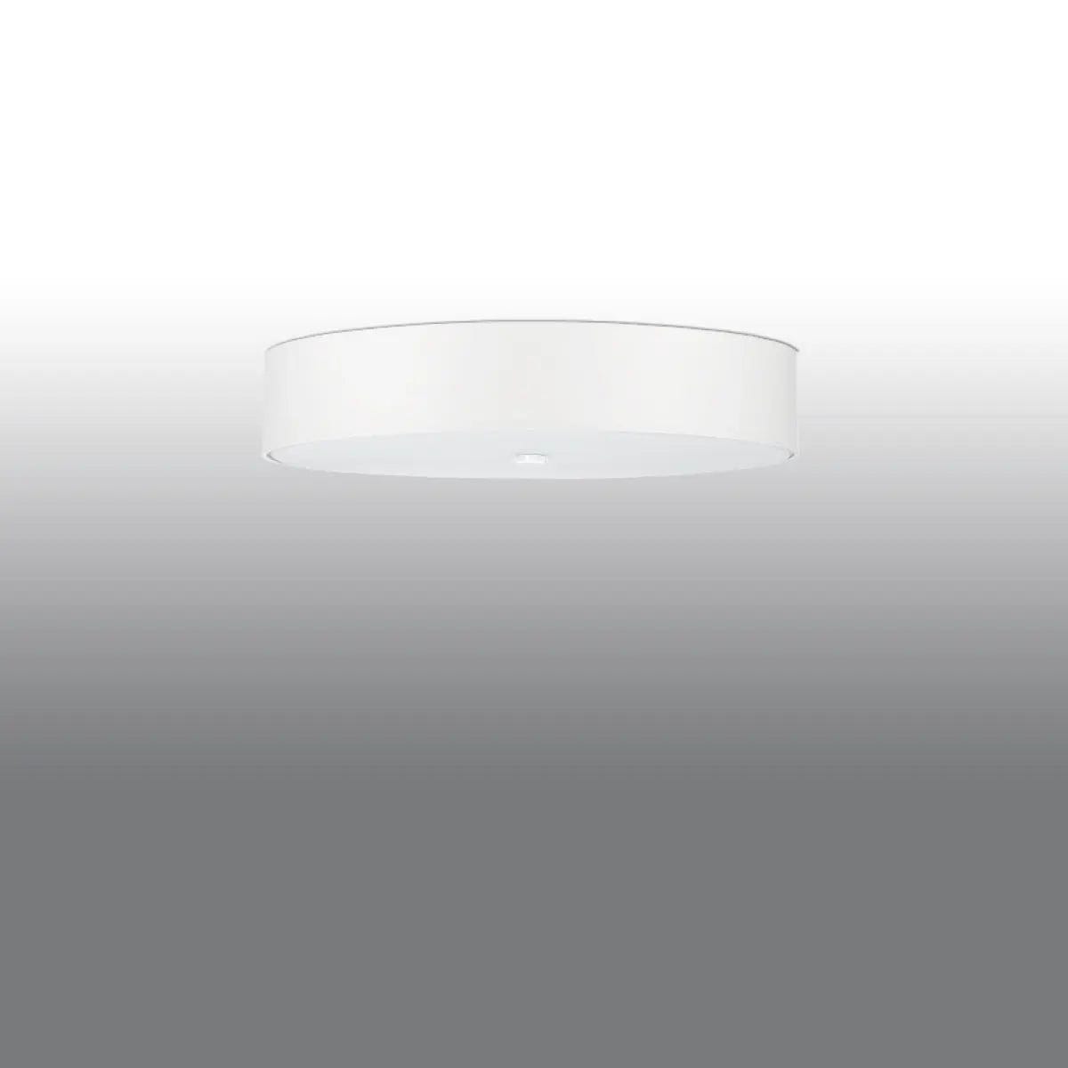 Sollux Lighting SKALA Ceiling Light - White Finish - 70cm Minimalist Design - Steel Glass Fabric - E27 Bulb Compatible - Modern Home Lighting