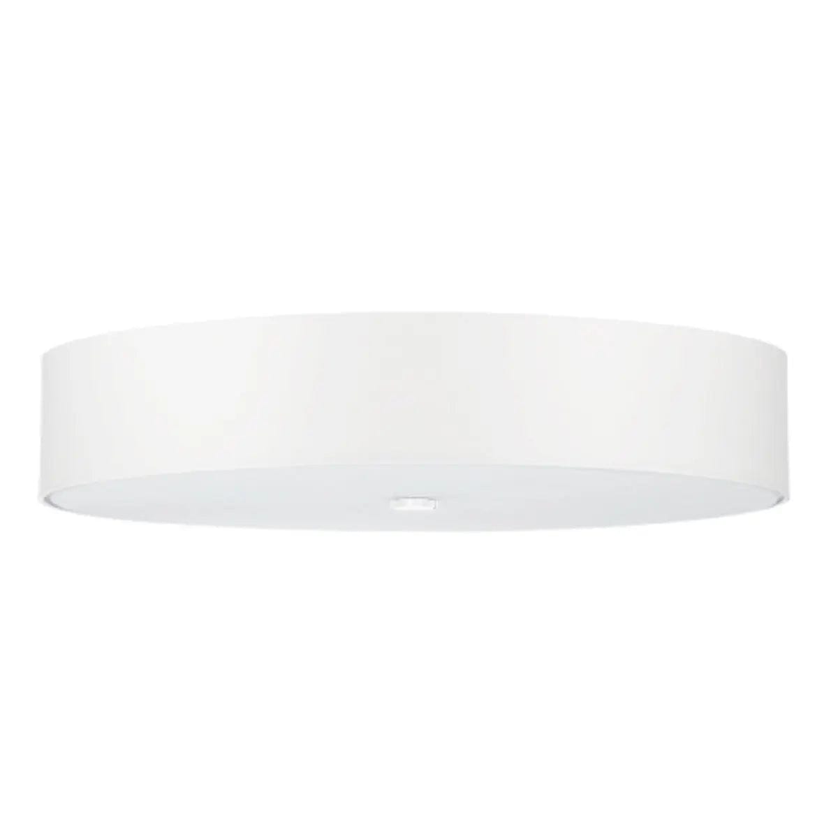 Sollux Lighting SKALA Ceiling Light - White Finish - 70cm Minimalist Design - Steel Glass Fabric - E27 Bulb Compatible - Modern Home Lighting