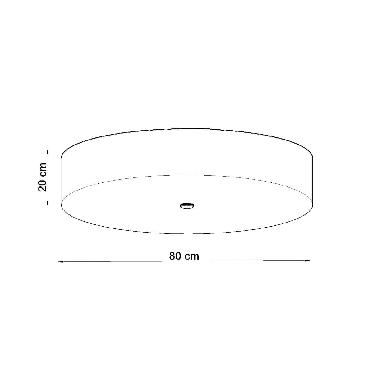 Sollux Lighting SKALA Ceiling Light - White Finish - 80cm Minimalist Design - Steel Glass Fabric - E27 Bulb Compatible - Modern Home Lighting