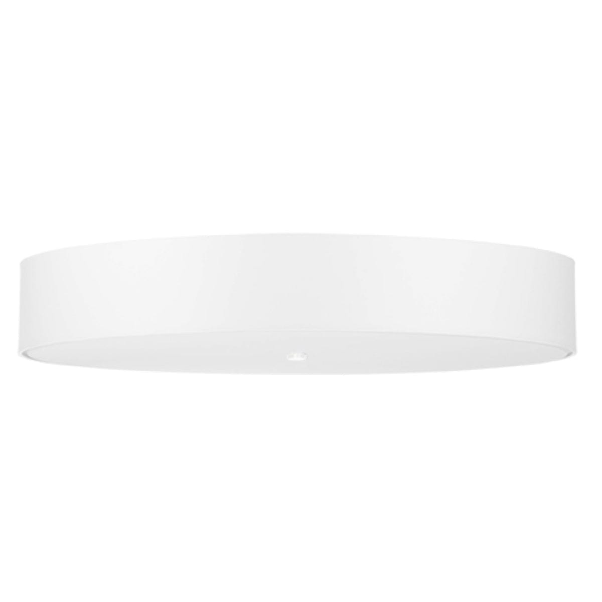 Sollux Lighting SKALA Ceiling Light - White Finish - 80cm Minimalist Design - Steel Glass Fabric - E27 Bulb Compatible - Modern Home Lighting