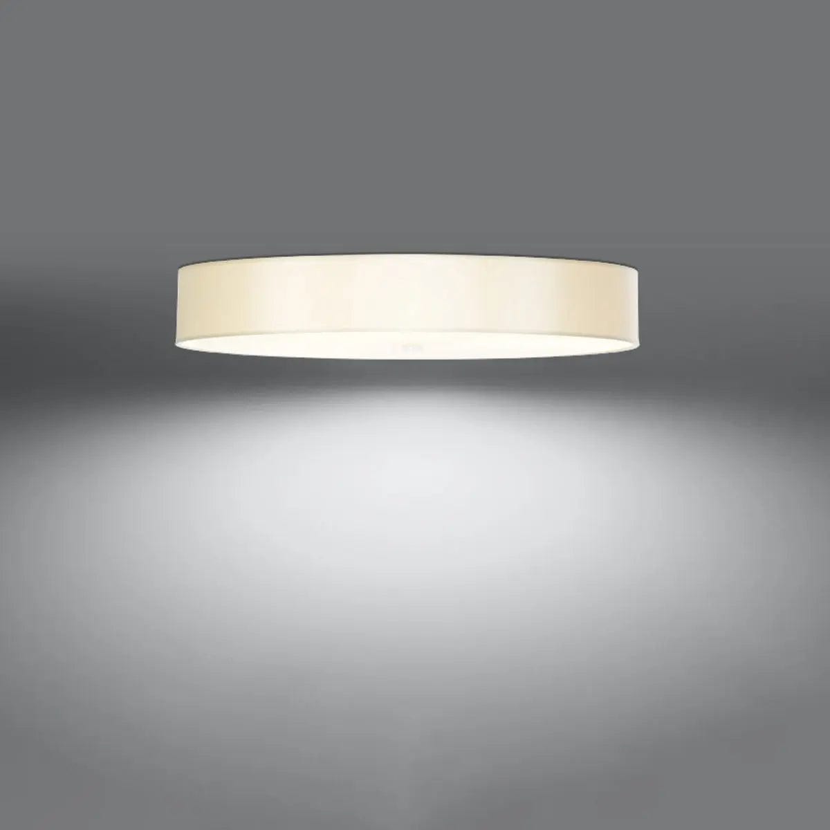 Sollux Lighting SKALA Ceiling Light - White Finish - 90cm Minimalist Design - Steel Glass Fabric - E27 Bulb Compatible - Modern Home Lighting