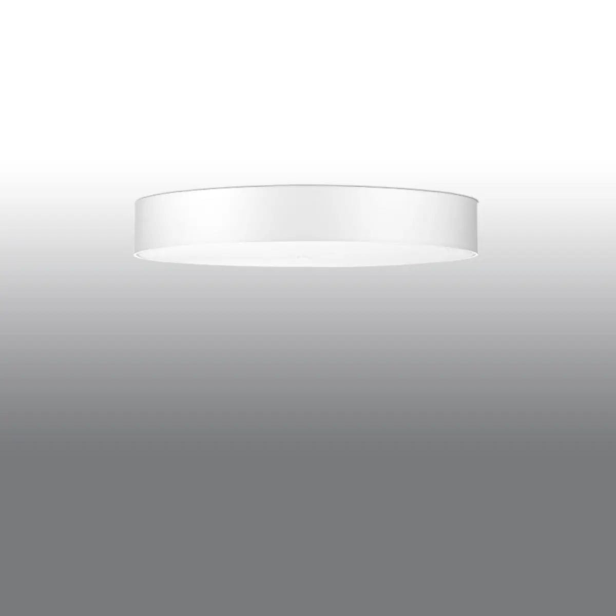 Sollux Lighting SKALA Ceiling Light - White Finish - 90cm Minimalist Design - Steel Glass Fabric - E27 Bulb Compatible - Modern Home Lighting