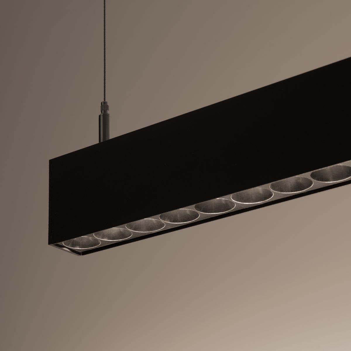 Sollux Lighting SOREN Black LED Pendant Lamp - 3000K Warm Light - Modern Minimalist Design - Energy-Efficient Aluminum Finish