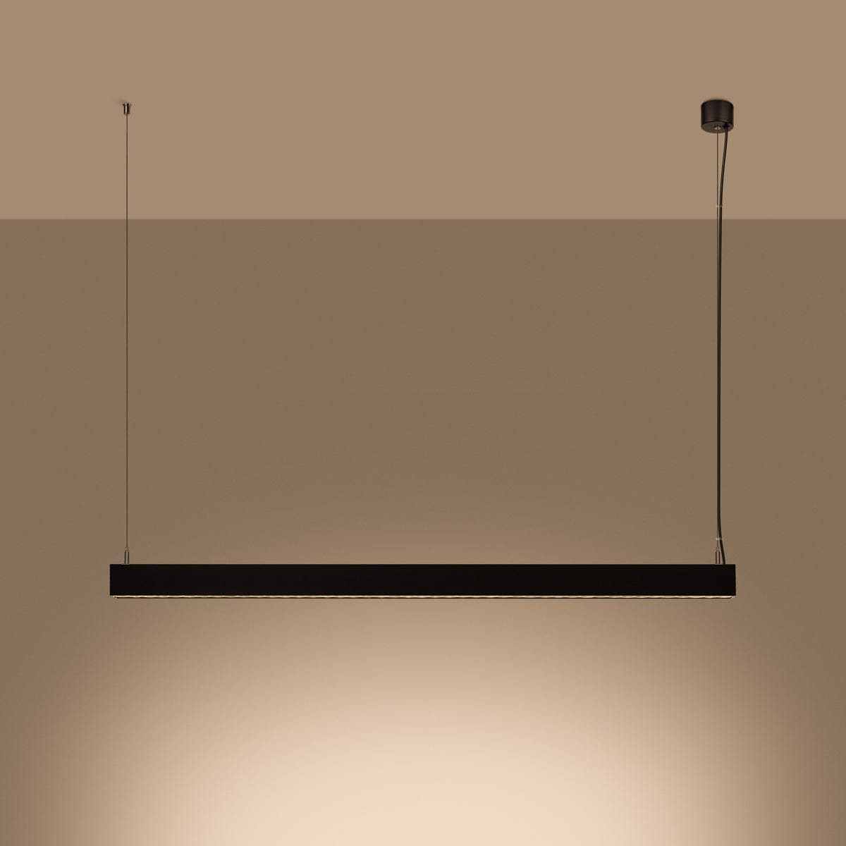 Sollux Lighting SOREN Black LED Pendant Lamp - 3000K Warm Light - Modern Minimalist Design - Energy-Efficient Aluminum Finish