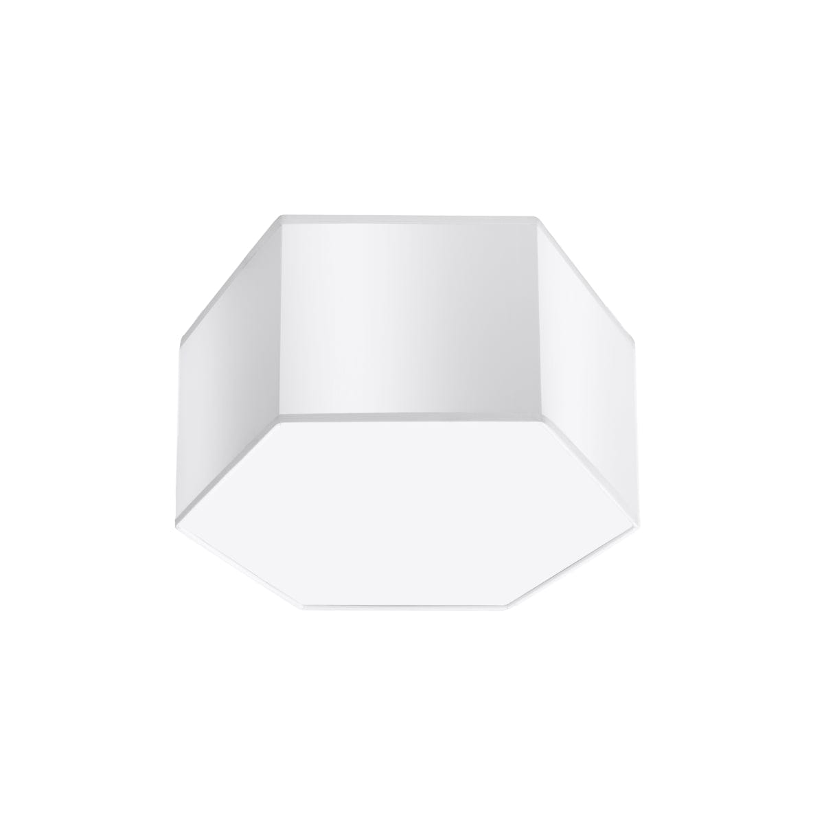 Sollux Lighting SUNDE Ceiling Lamp 15 White - Modern Hexagonal Design - Warm Ambient Glow - Replaceable LED Bulb - Easy Surface Mount - Ideal for Any Room Decor