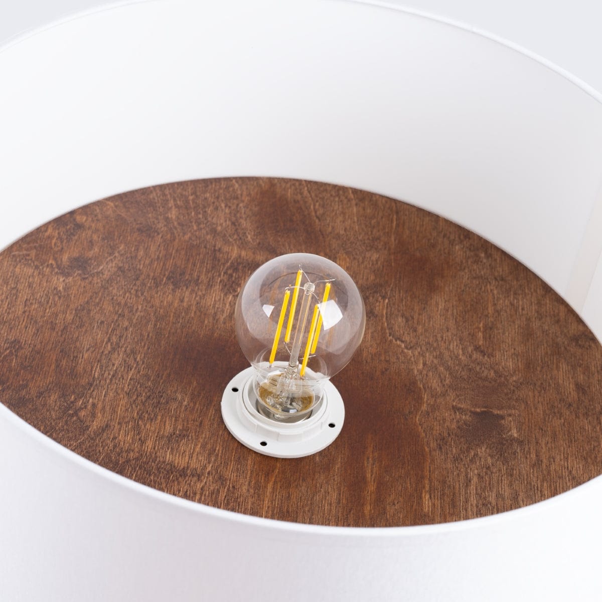 Sollux Lighting TELESTO Ceiling Lamp White/Dark Brown - Minimalist Modern Design - Energy-Efficient LED Compatible - Elegant & Cozy Lighting