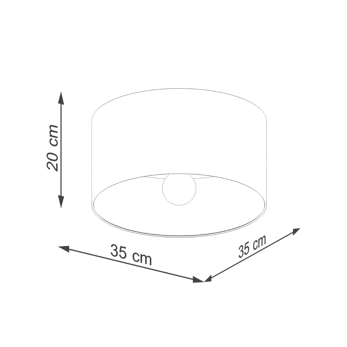 Sollux Lighting TELESTO Ceiling Lamp White/Light Brown - Minimalist Modern Design - LED Compatible - Elegant & Cozy Lighting for Living Room, Bedroom, Kitchen