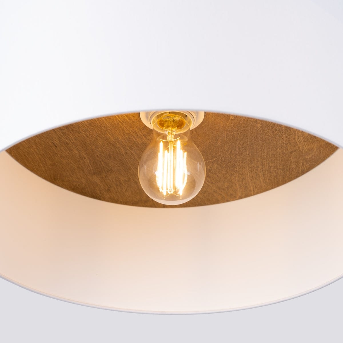 Sollux Lighting TELESTO Ceiling Lamp White/Light Brown - Minimalist Modern Design - LED Compatible - Elegant & Cozy Lighting for Living Room, Bedroom, Kitchen