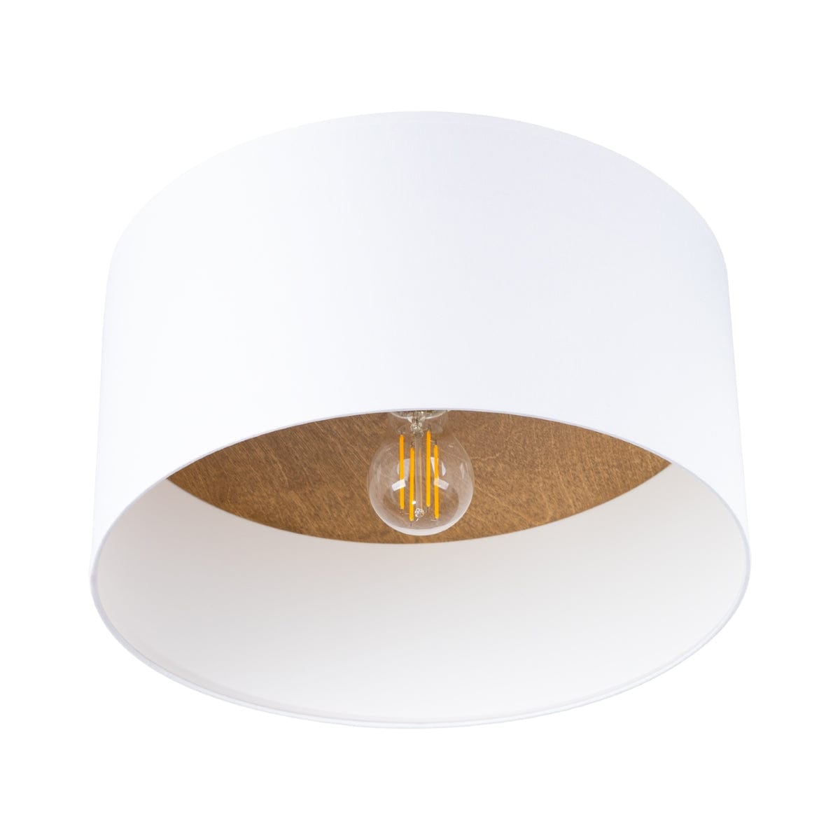 Sollux Lighting TELESTO Ceiling Lamp White/Light Brown - Minimalist Modern Design - LED Compatible - Elegant & Cozy Lighting for Living Room, Bedroom, Kitchen