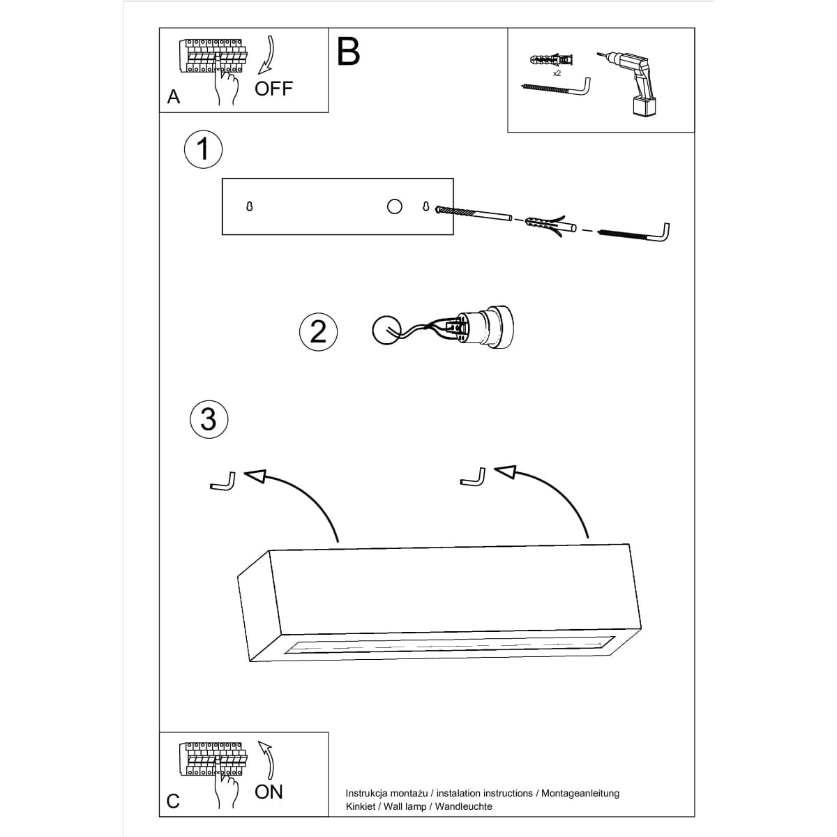 Sollux Lighting Vega Ceramic Wall Lamp - White - Modern Bidirectional Design - E27 LED