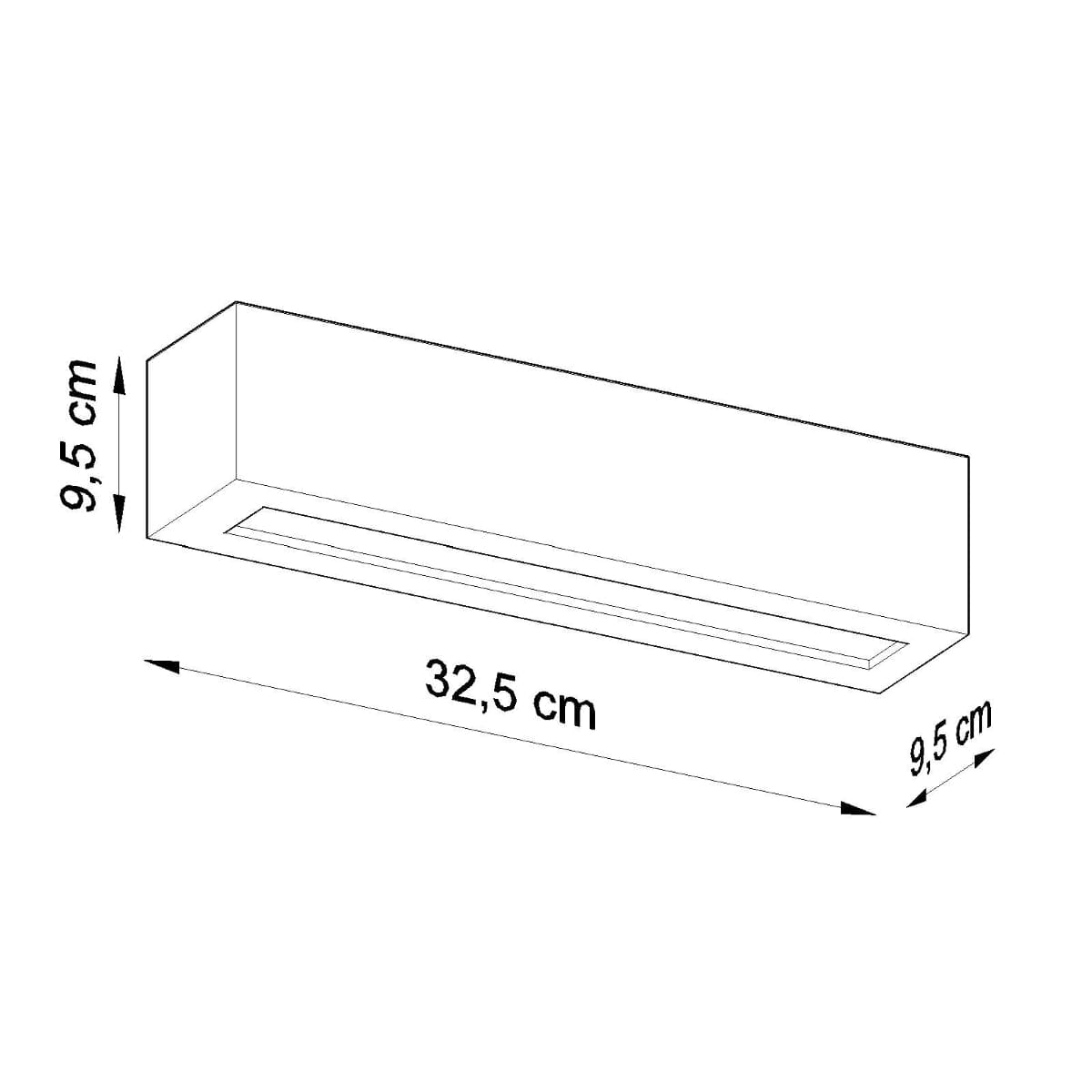 Sollux Lighting Vega Ceramic Wall Lamp - White - Modern Bidirectional Design - E27 LED