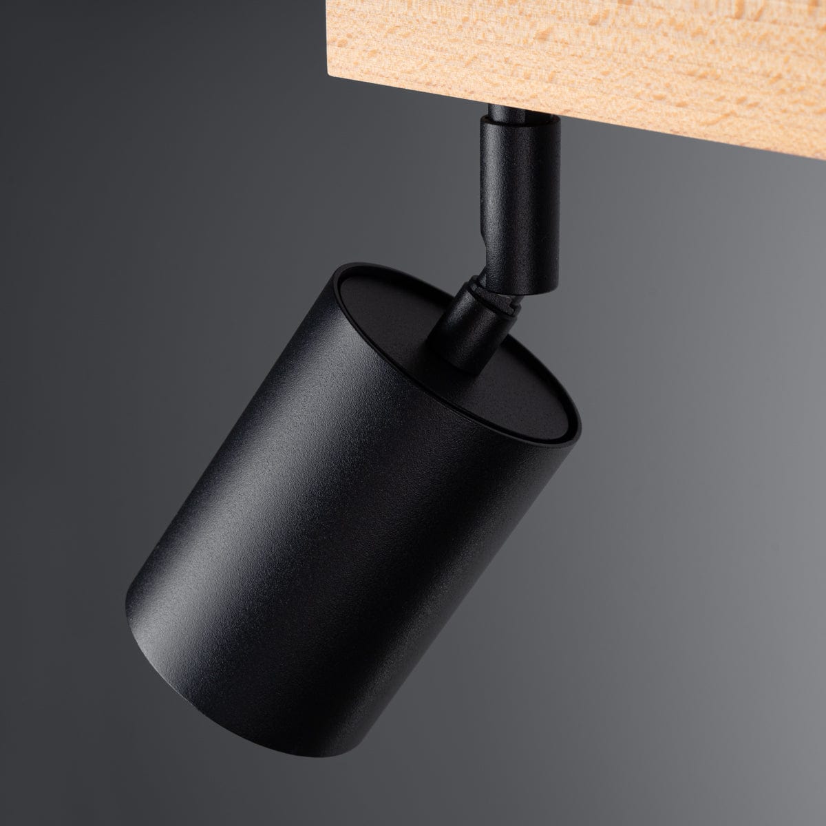 Sollux Lighting VERDO 3L Black Ceiling Light - Modern Steel and Wood Design - E27 Bulb Compatible - Industrial Minimalist Style - Ideal for Living Room or Kitchen
