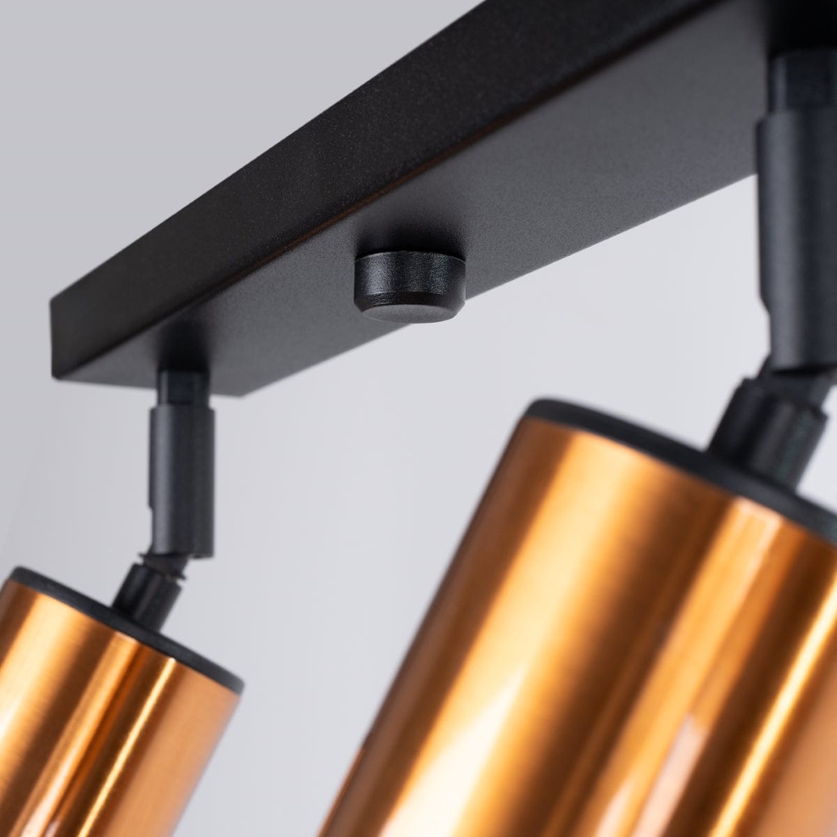 Sollux Lighting WINX 4 L Black-Copper Ceiling Lamp - Modern Metal Design - Quadruple Adjustable Lights - E27 Bulb Compatible - Stylish and Functional Lighting Solution