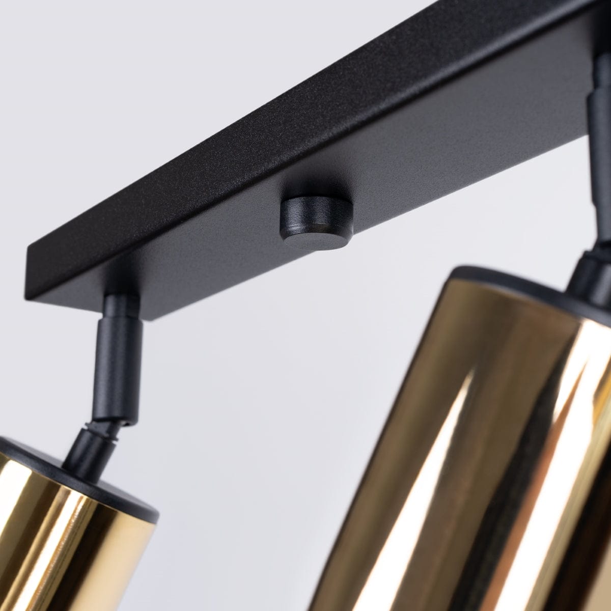 Sollux Lighting WINX 4 L Black-Gold Ceiling Lamp - Modern Metal Design - Quadruple Adjustable Lights - E27 Bulb Compatible - Sleek and Elegant Lighting Solution