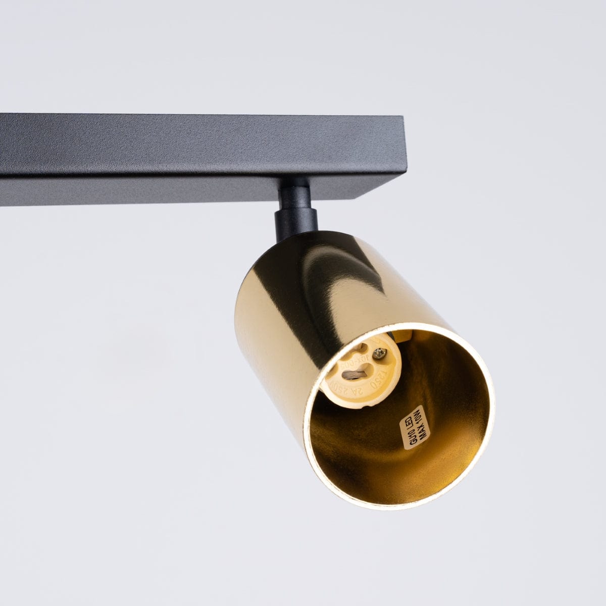 Sollux Lighting WINX 4 L Black-Gold Ceiling Lamp - Modern Metal Design - Quadruple Adjustable Lights - E27 Bulb Compatible - Sleek and Elegant Lighting Solution