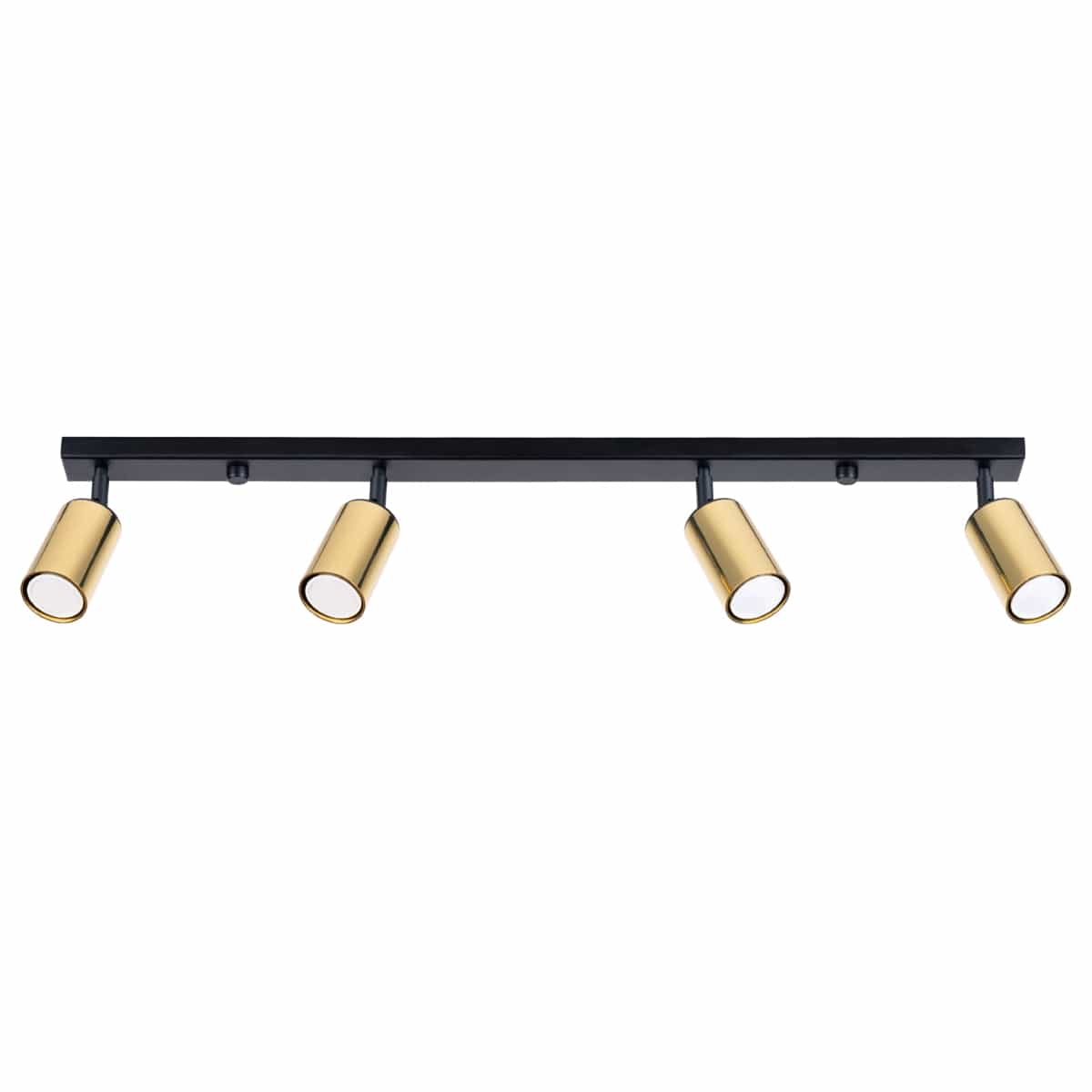 Sollux Lighting WINX 4 L Black-Gold Ceiling Lamp - Modern Metal Design - Quadruple Adjustable Lights - E27 Bulb Compatible - Sleek and Elegant Lighting Solution
