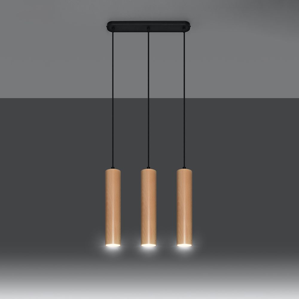 Pendant lamp wood Lino Scandinavian Design GU10