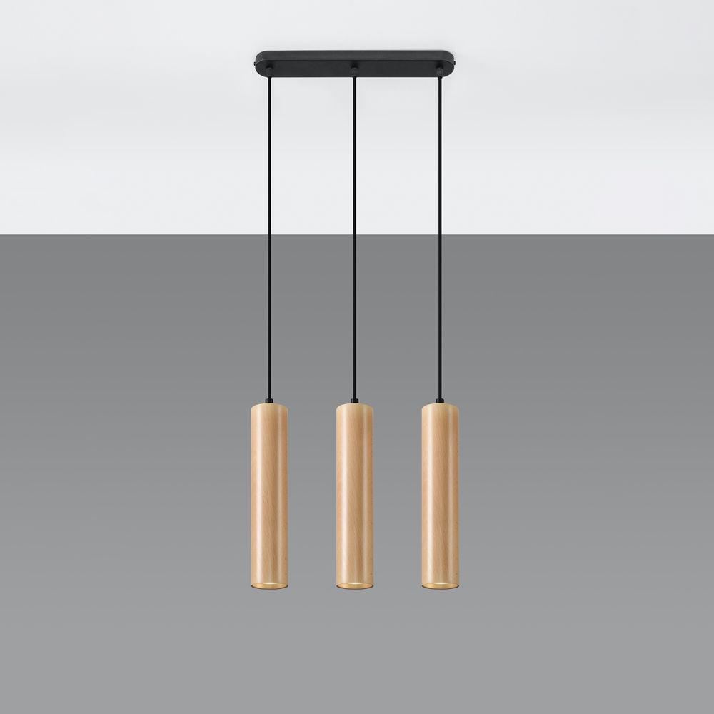 Pendant lamp wood Lino Scandinavian Design GU10