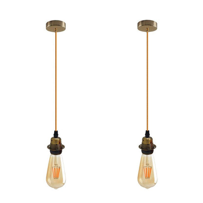 2 Pack Vintage Industrial Pendant Light,lampshade E27 UK Holder Fitting  Set