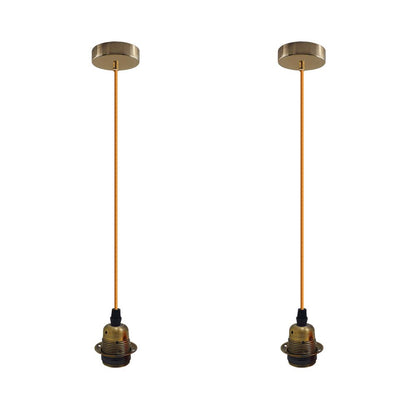 2 Pack Vintage Industrial Pendant Light,lampshade E27 UK Holder Fitting  Set