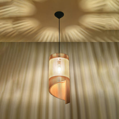 Pendant Lamp Wood Alexia - Scandinavian Minimalist Design - E27 Bulb Compatible