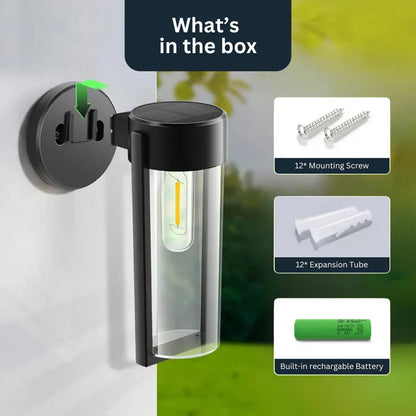 Solar Powered Wall Lights - Warm Glow LED - IP65 Waterproof - Weatherproof ABS - Modern Minimalist Design - Easy Installation