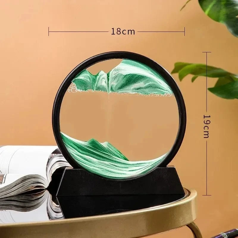 Verthara 3D Hourglass Quicksand Moving Sand Green