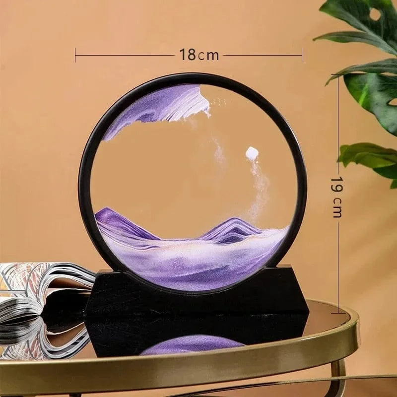 Verthara 3D Hourglass Quicksand Moving Sand Purple